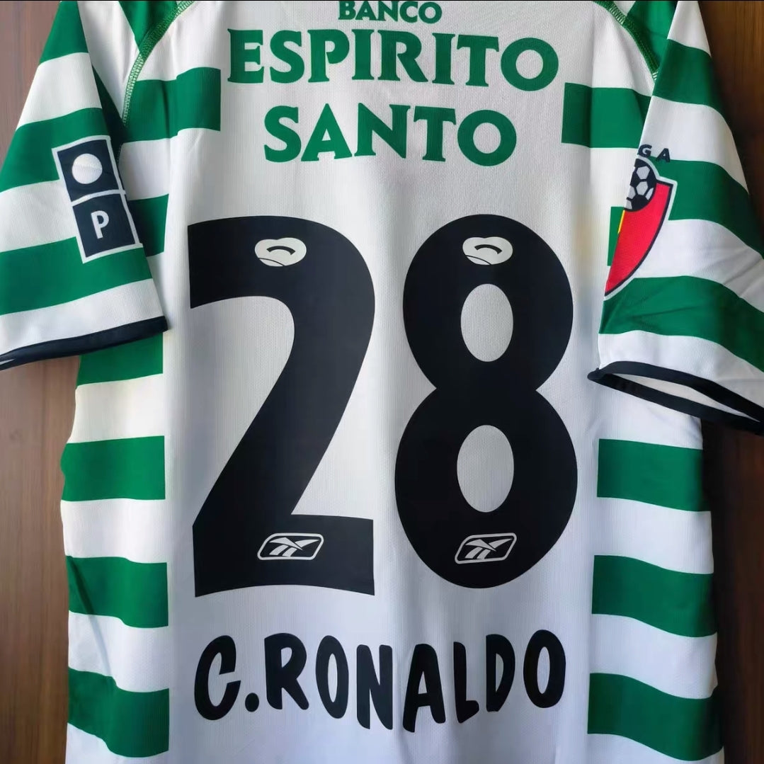 Cristiano Ronaldo #7 - Camisola retro Sporting CP 2002/03 (Home)